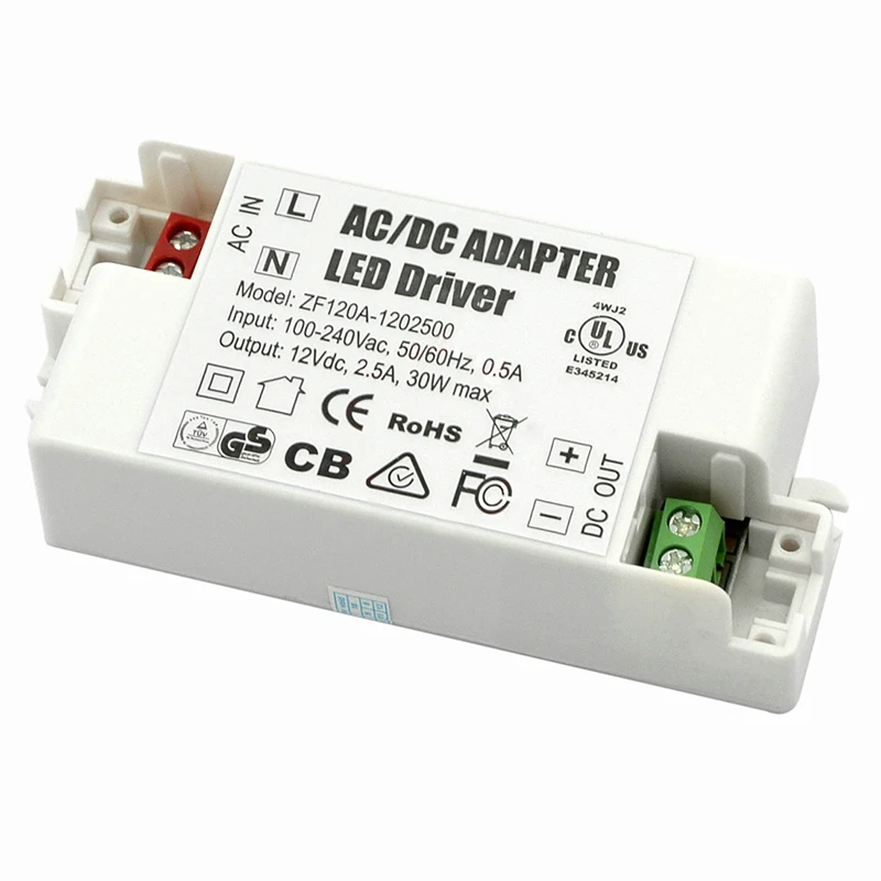 30W LED Driver 240V DC 12V Power Supply Transformer for G4 MR11 MR16