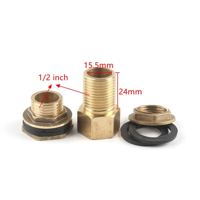 Медный пластиковый бачный соединитель для аквариума 1/2 ''3/4'' пластиковый адаптор для резервуара аквариума удлиняющий Резьбовой Адаптер
