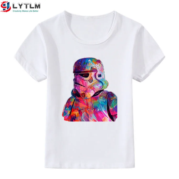 LYTLM/топы для маленьких девочек, детская одежда с Дартом Вейдером, футболки для мальчиков, Детская футболка vetement enfant fille, Звездные войны, Дарт Вейдер, Детская футболка для мальчиков - Цвет: DX White