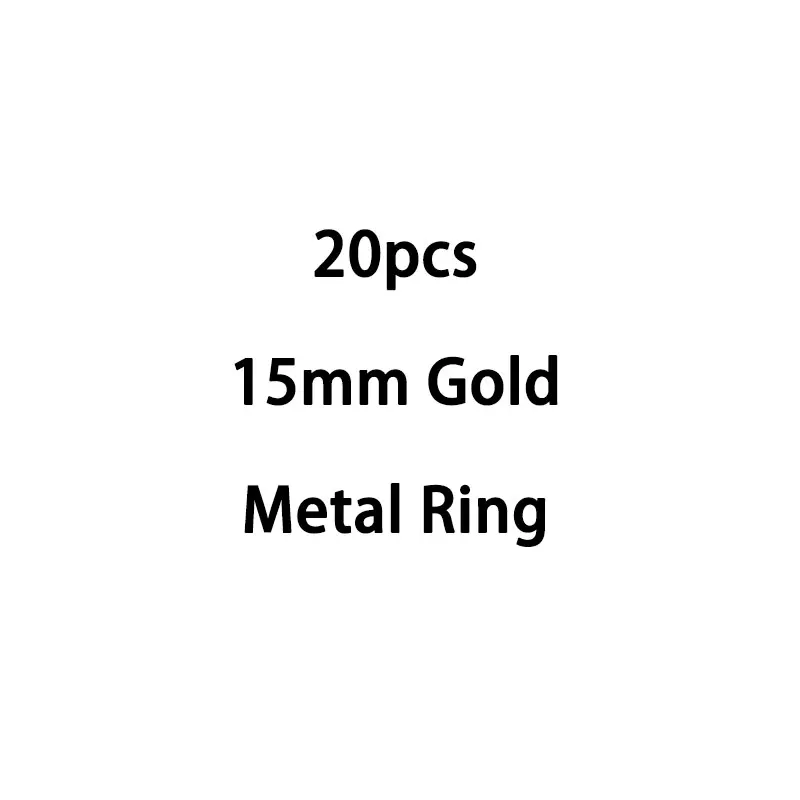 15mm Gold 20 штук металлическое связующее шарнирное кольцо золотое кольцо открывающийся круг кольца для книг для скрапбукинга альбом офисное кольцо для переплета на блокнот - Цвет: 15mm Gold