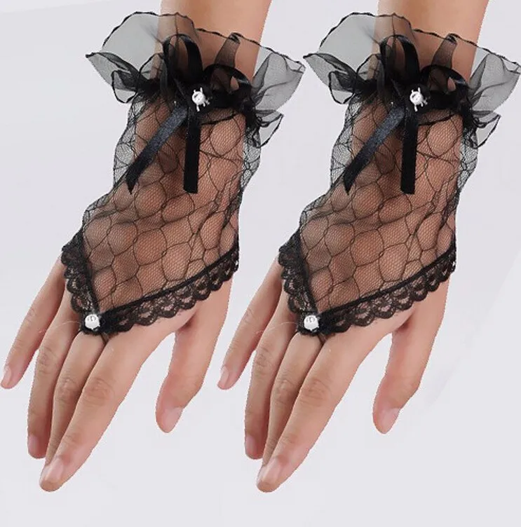MYTL новые модные сексуальные кружевные наручные перчатки без пальцев вечерние короткие перчатки