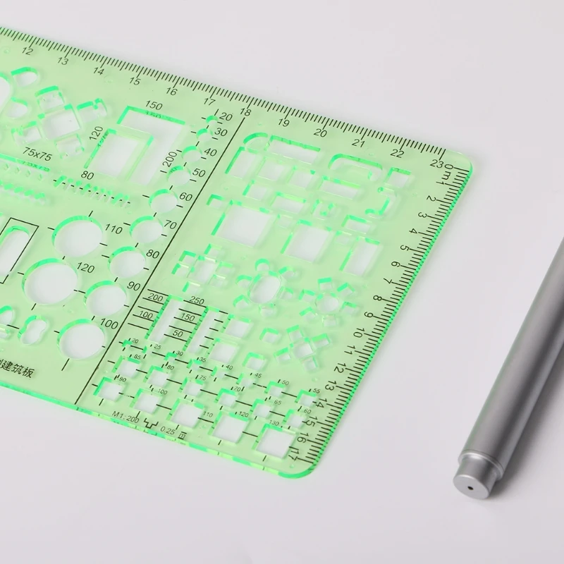 Пластиковый геометрический шаблон чертеж линейки инструменты для школьников Канцтовары Pro