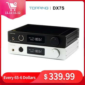 

TOPPING DX7s Full Balanced DAC Headphone Amplifier USB DAC ES9038Q2M Amp XMOS XU208 OPA1612 DSD512 Optical Coaxial input