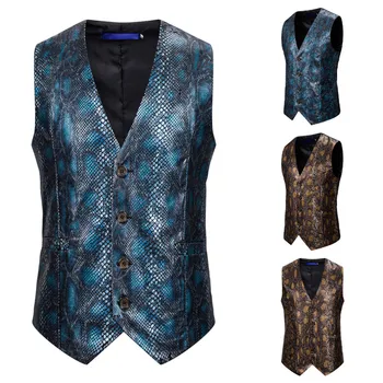 

Fashion Men's New Fashion Denim Vest Casual Cowboy Jacket In Shoulder Blouse Button Pocket Shirts M-3XL camisa masculina camisa