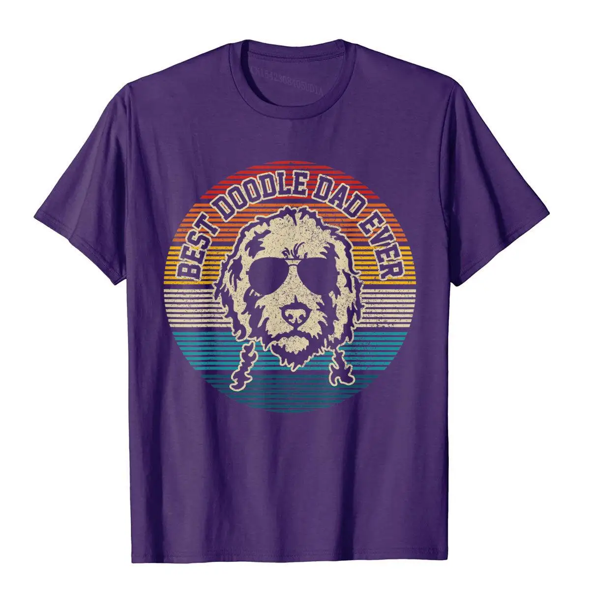 Mens Goldendoodle - Best Doodle Dad Ever Funny Vintage Dog Gift T-Shirt__B7153purple