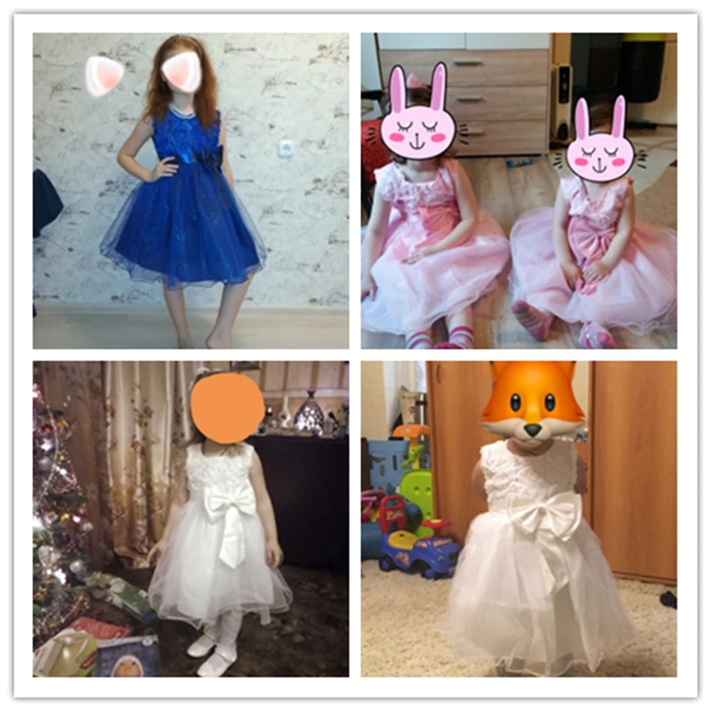 Cute Girl Infant Party Dress For 1 Year Baby Girl Birthday Frock Toddler Girl Christening Gown