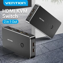 Vention hdmi kvm switcher 4k/30hz usb 2.0 switcher vga kvm switch para compartilhar impressora teclado mouse hdmi 1.4 vga kvm spliiter