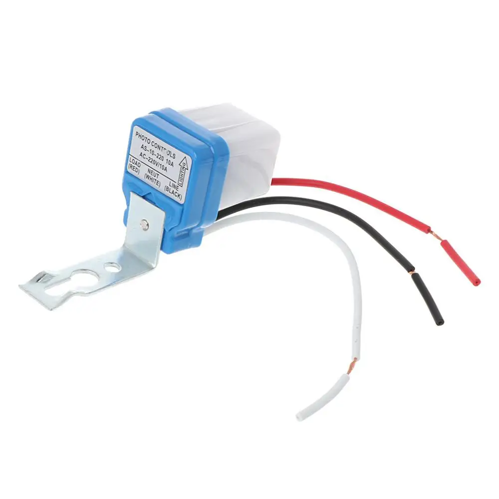 AC DC 220V 10A Auto On Off Photocell Street Light Photoswitch Sensor Switch
