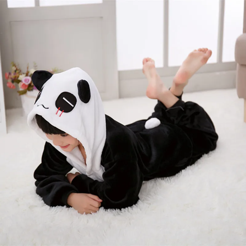 Kigurumi Onesie/Детские пижамы с единорогом для детей, одеяло с рисунками животных, детские пижамы, зимний костюм для мальчиков и девочек, Licorne Jumspuit