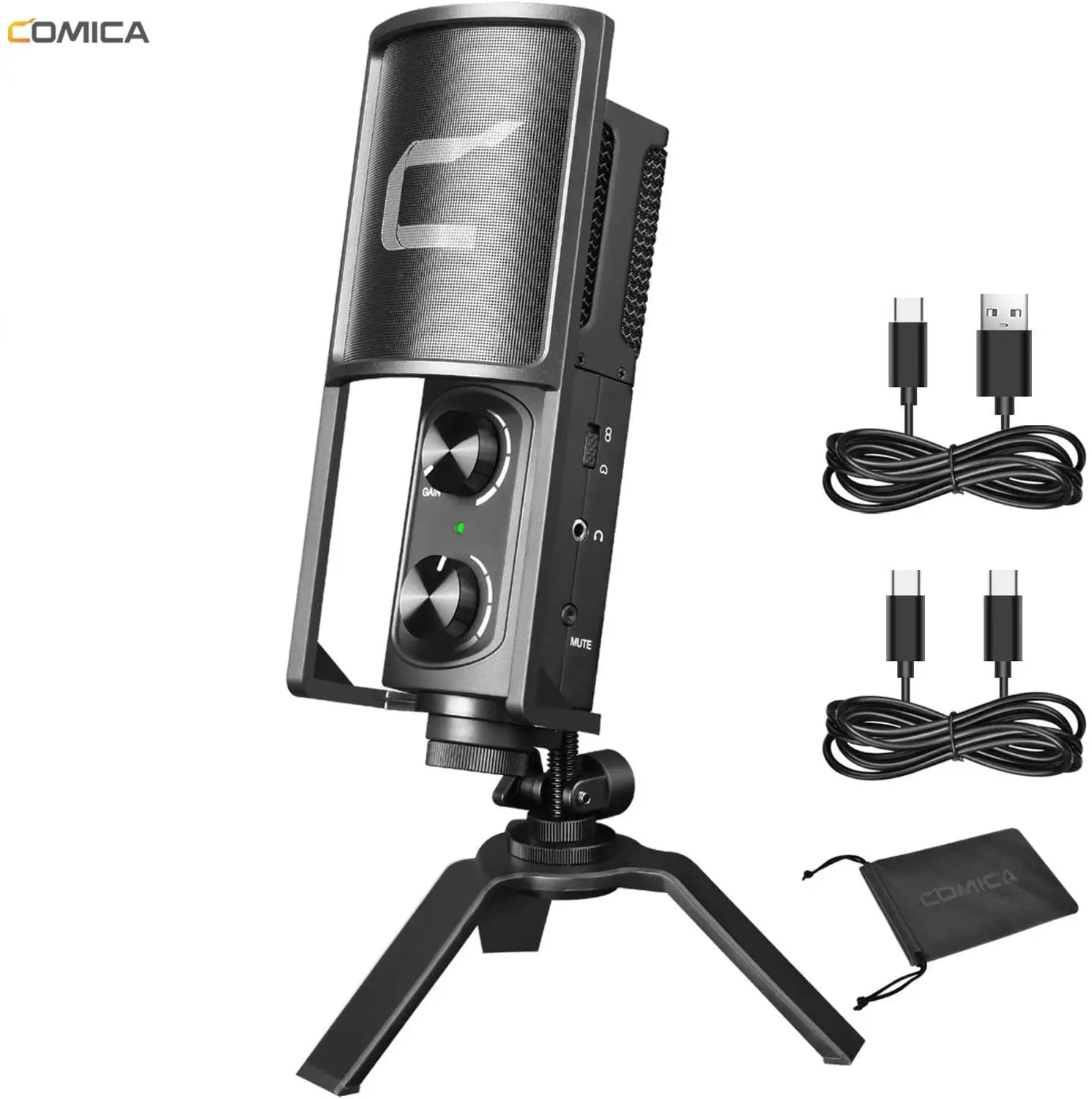 Конденсаторный микрофон Comica STM USB для смартфонов/компьютеров Type C Студийный