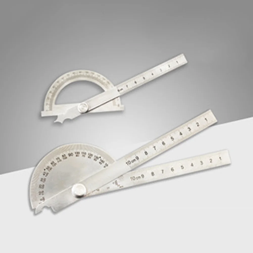 2pcsStainless Сталь Многофункциональный линейка; Деревообработка регулируемые раздвижные Комбинации угловой измерительный прибор транспортир уровень измерительный инструмент
