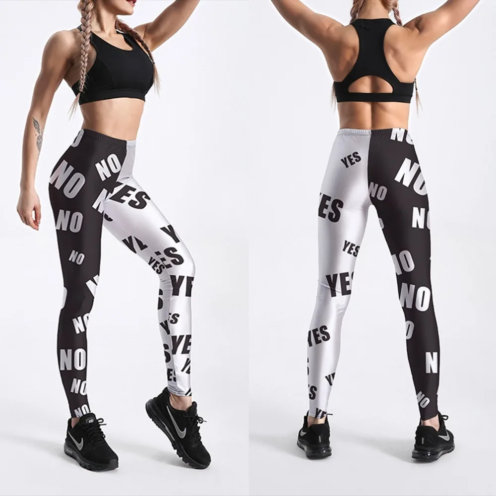 Qickitout 12% Spandex Fashion Cartoon Ice Cream God Horse Skull Digital Printed Legging Womens Star Stretch Pants