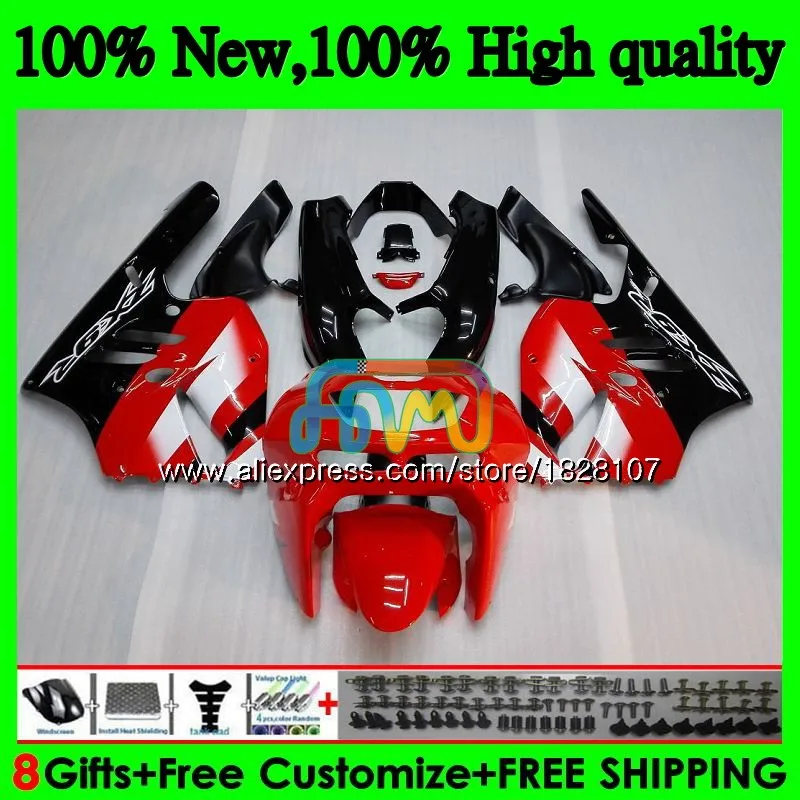 Корпус для KAWASAKI ZX900 900 CC ZX 900 9 R 19BS. 0 9R 900CC ZX-9R ZX9R 94 95 96 97 1994 1995 1996 1997 обтекатели комплект красный цвет: черный; популярная модель