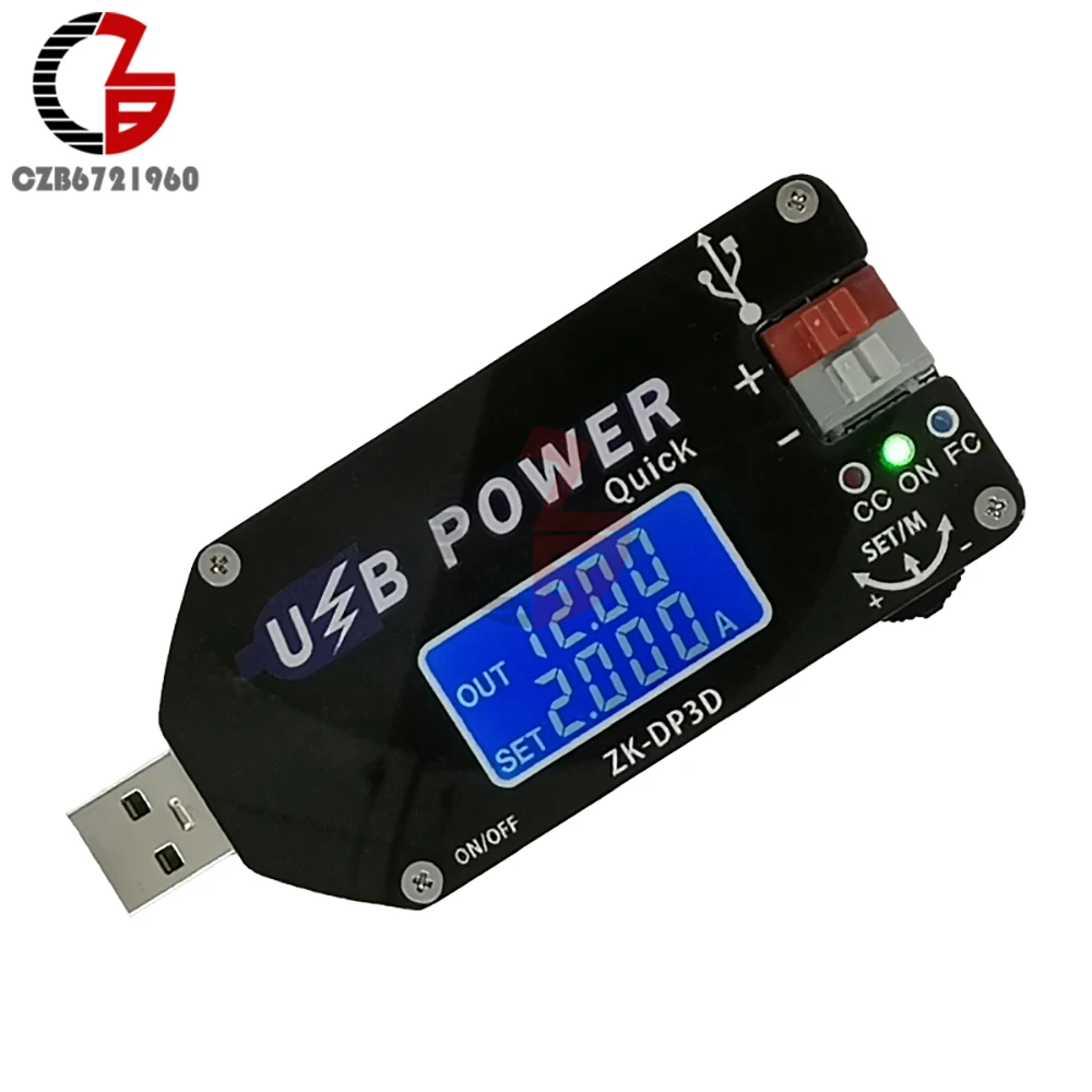15 Вт Тип-C/Micro USB Скорость контроллер губернатор Мощность Зарядное устройство CC CV Питание быстрого запуска цифровой вольтметр Амперметр