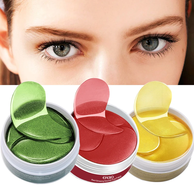 

50/60PCS Gold Collagen Eye Mask Gel Eye Patches for Eyes Care Face Masks Remover Dark Dircles Bag Eye Patch Under Pads EFERO