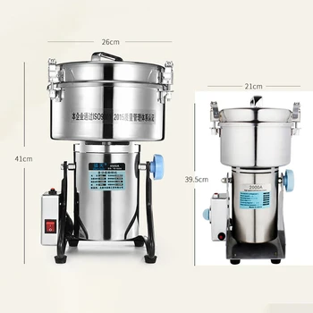 

Flour mill 4500G Electric Dry Food Grinder Coffee/Grains Pepper Stainless Steel Swing Type baby Rice milling Crusher machine
