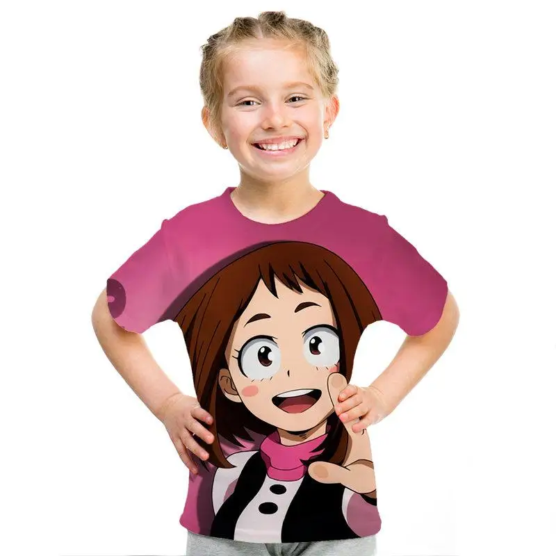Крутой милый аниме patrn 3D impresin ropa para nios hombres/nias nios camiseta 3D calle moda nios camiseta