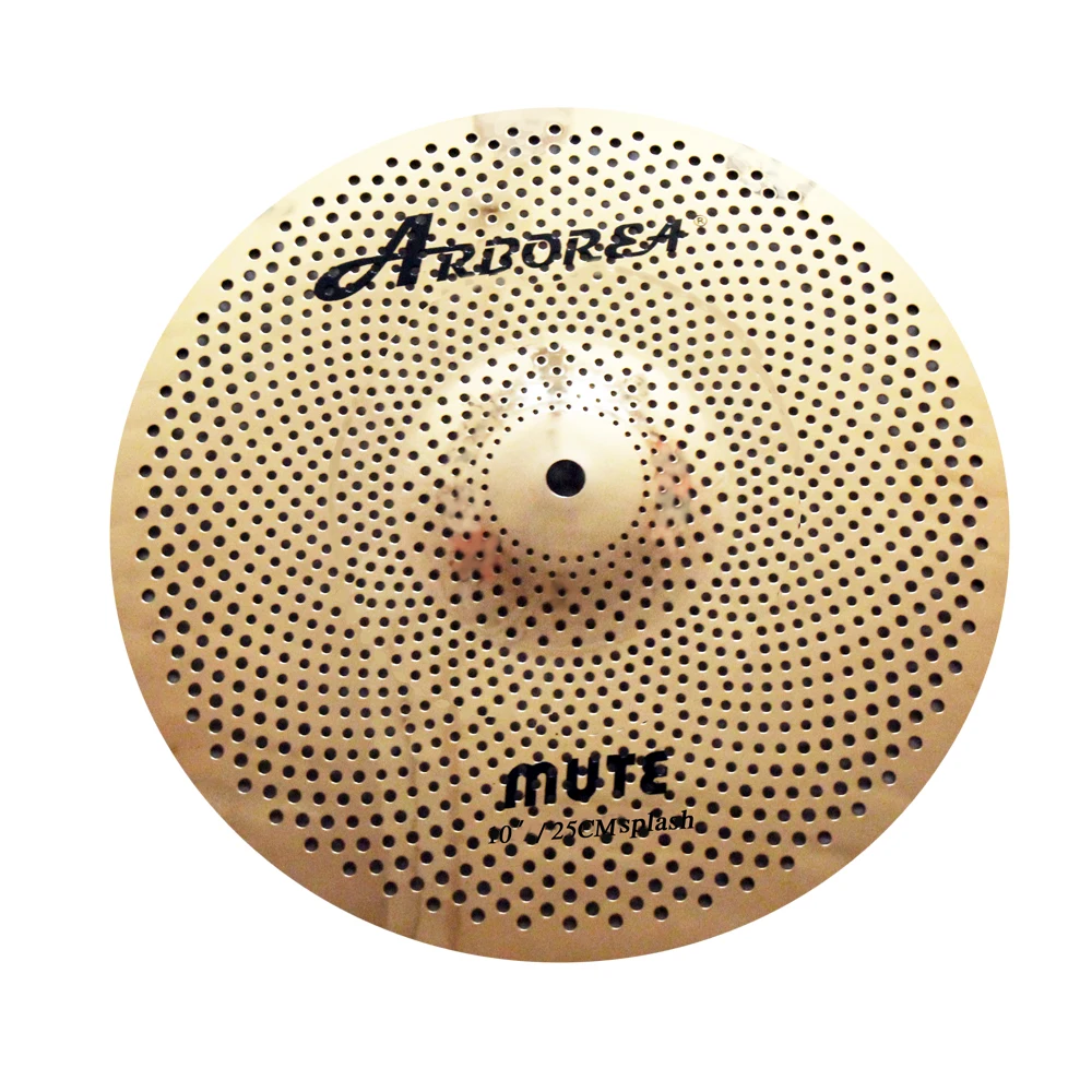 Low Volume Cymbal Arborea Mute Cymbal 10" Splash Silver/Golden/Black/Colorful Silent in Hot Sale