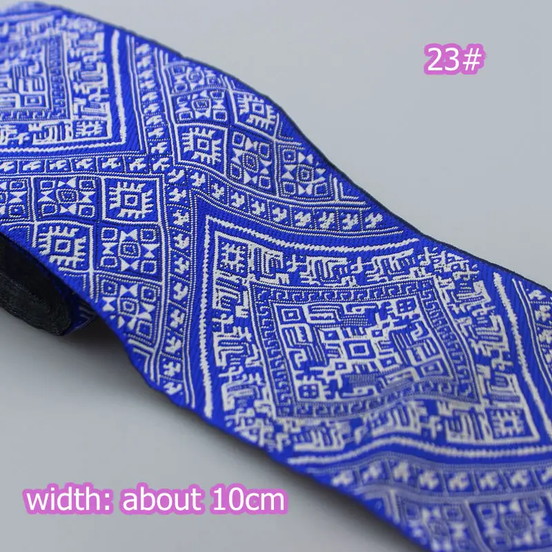 item 23--width 10cm 5 ярдов/партия 10 см в ширину африканская кружевная ткань свадебное платье лента вышивка кружева сценический костюм аксессуары кружево отделка Лента кружево - Цвет: item 23--width 10cm