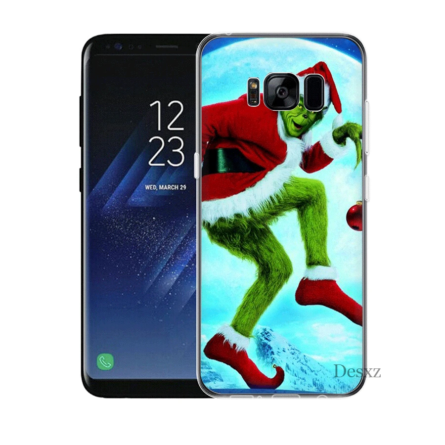 Мобильный чехол для телефона для samsung A3 A5 A6 A7 A8 A9 A10 A20 A30 A40 A50 A60 твердый переплет зеленый Гринч Рождество