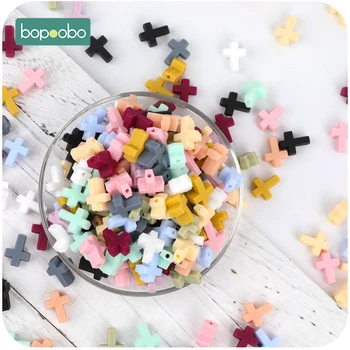 

Bopoobo Silicone Cartoon Cross Baby Teether 20pc Silicone Bead BPA Free Baby Teething Beads Silicone Baby Food Grade Teether