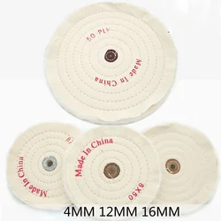 Roue de tissu blanc en coton, trou intérieur de 16mm/roue de tissu de polissage de bijoux/roue de polissage de miroir/roue de flanelle 1 pièce 