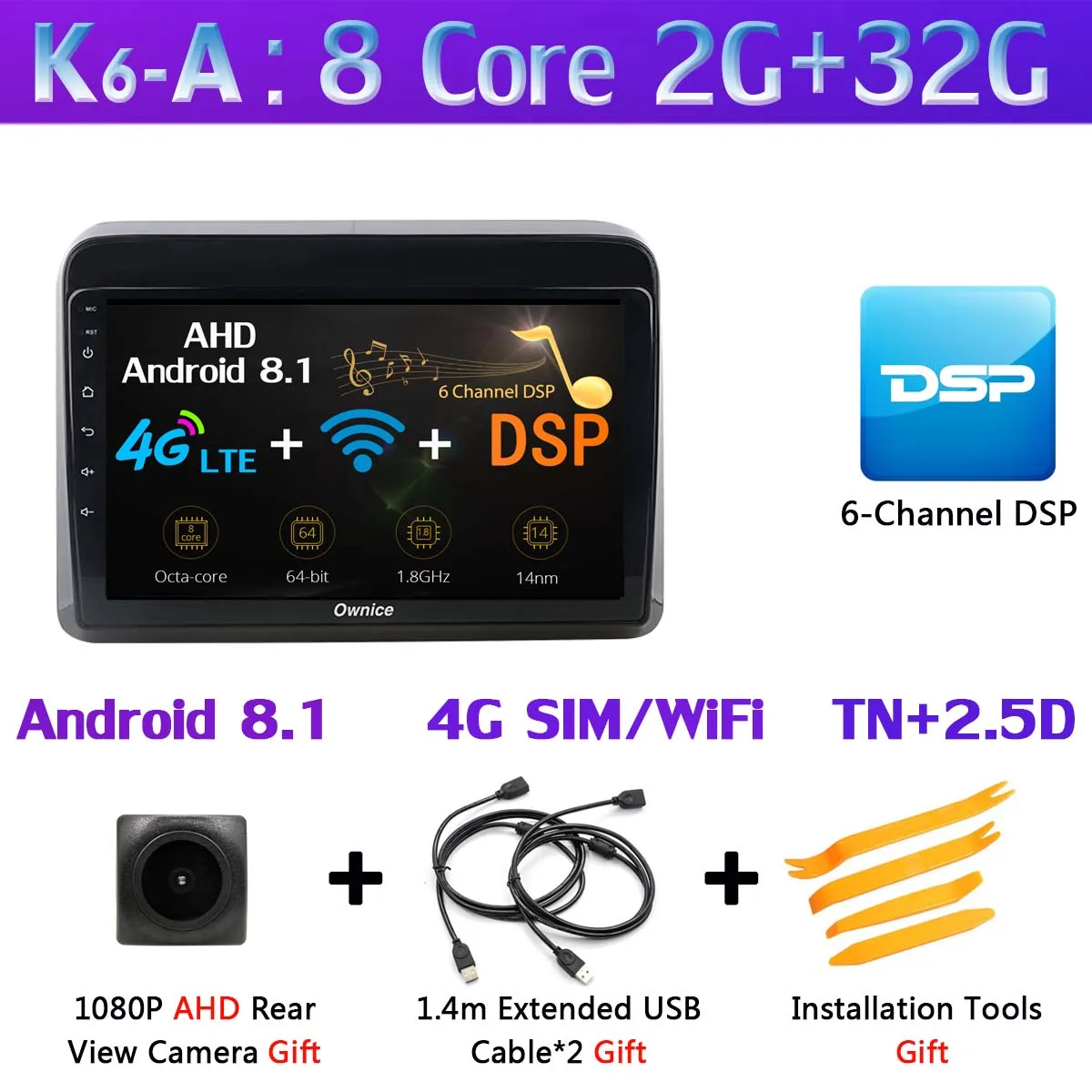 360 ° Pano ram ic 4G wifi Android 9,0 4G ram+ 64G rom головное устройство DSP CarPlay gps радио Автомобильный плеер для Kia Suzuki Ertiga автомобиль - Цвет: K6-A