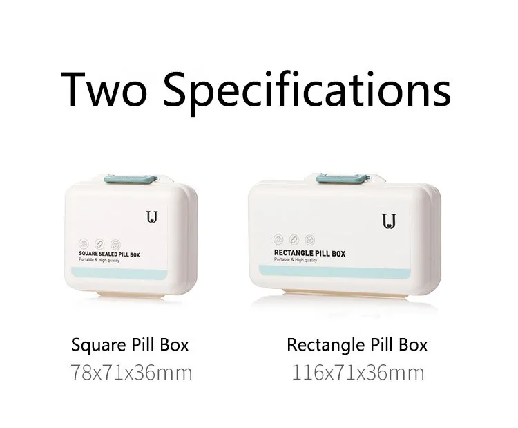 Xiaomi Jordan&Judy, Мини Портативная Коробка для таблеток, аптечка, герметичный контейнер, медицинская посылка для путешествий на открытом воздухе, небольшая медицинская коробка