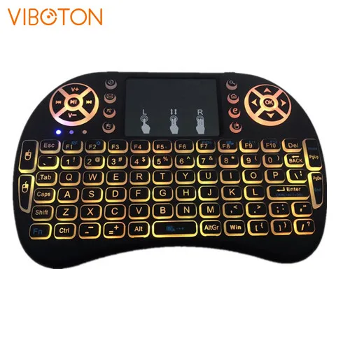 I8 Air-mouse Touchpad Tv-Box пульт дистанционного управления Русский Испанский Английский с подсветкой мини 2,4 ГГц Беспроводная клавиатура игровая клавиатура