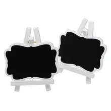 10 шт. прямоугольная доска для записей в деревянной рамке ретро мини-доска для украшения ценники легко протирать ремесла вечеринок легкий мольберт