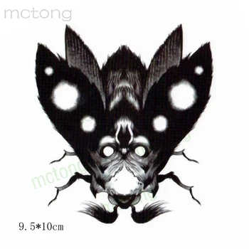 

Waterproof Temporary tatto Sticker black Moth animal cover simulation Harajuku Tatouage flash fakeTattoo