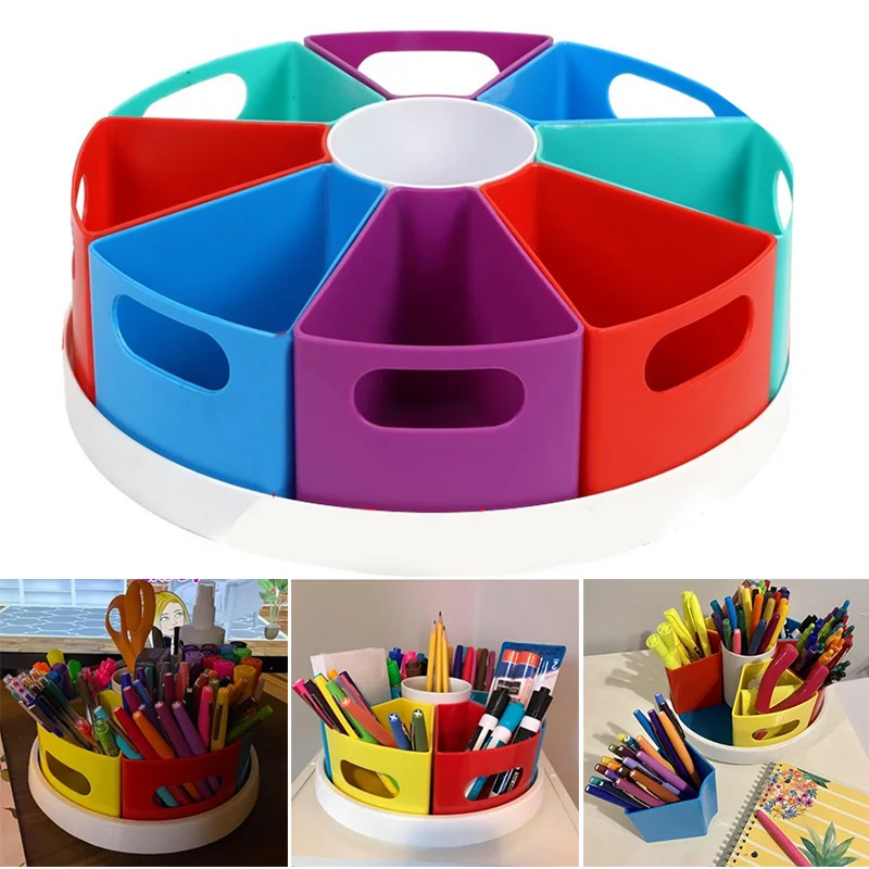 GAMENOTE Rotating Art Supply Organizer Lazy Susan Office