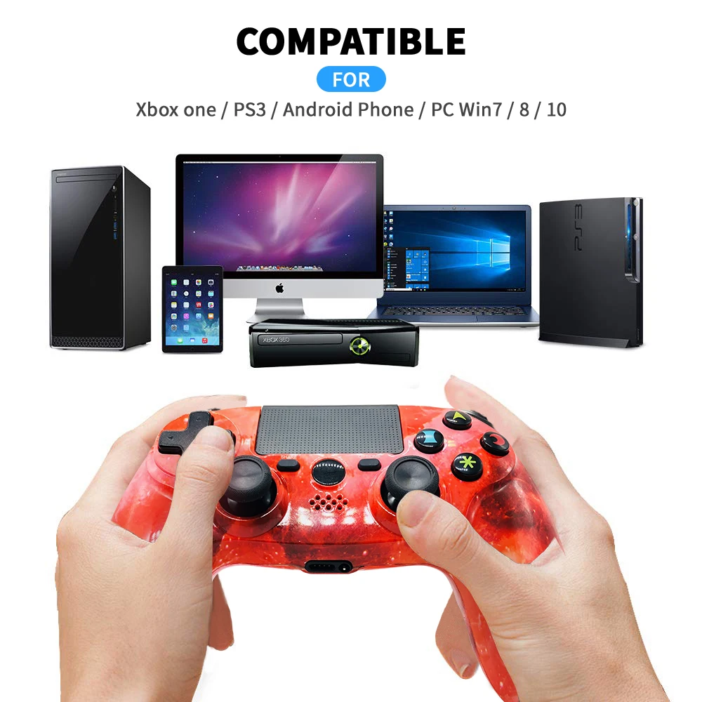 Беспроводной джойстик Manette для PS4 беспроводной с двойной вибрацией ps3 и