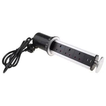 

British Standard 3 Position with USB Desktop Lift Vertical Socket Office Hidden Desktop Socket