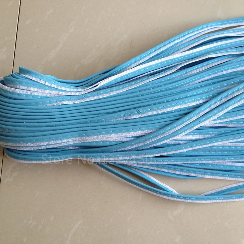 10mmx20m Blue Reflective Piping Fabric Strip Edging Braid Trim Tape Sew On for Clothes Bag Cap Pants