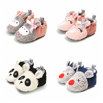 

Cute Owl Baby Cotton Slipper Girls Boy First Walkers Newborn Slippers Baby Girl Crib Shoes Indoor Shoes for 0-18M