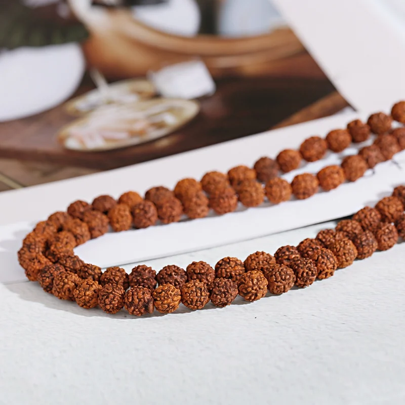 Buddismo Classico Bodhi Rudraksha Bodhi Perline Meditazione Mala Perline Di Legno Creazione Di Gioielli Chakra Di Preghiera Braccialetto Tibetano 108 