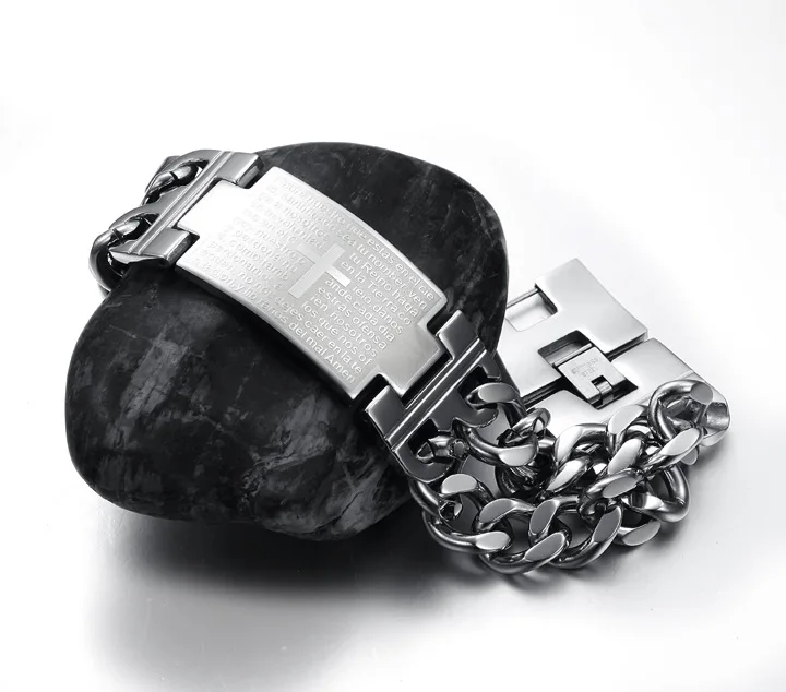 Мужской браслет из нержавеющей стали шириной 21 см 22 5 мм|Цепочки и браслеты| |