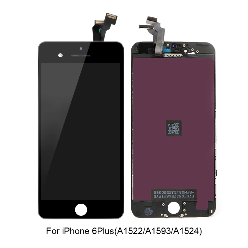 For 6 Plus Black AAA++ Pantalla для iPhone 6 6S Plus ЖК-дисплей сенсорный экран дигитайзер рамка Полная сборка для iPhone 5S ЖК-экран Замена - Цвет: For 6 Plus Black