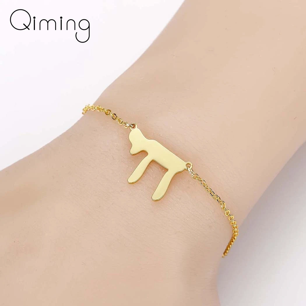 

Classic Jewish Chai Chain Pendant Bracelet Women Bangle Jewelry for Mitzvah Hanukkah Gifts Judaism Symbol Wheat Bracelet Charm