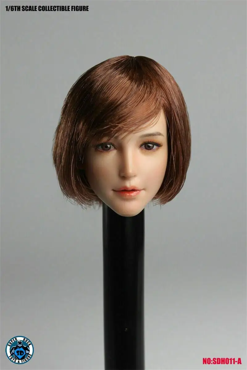 

Scale 1/6 SUPER DUCK SDH011 1/6 Asia Female Head Sculpt Carved Model Fit 12" Action Figure For Collection
