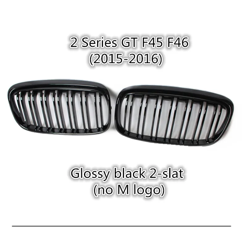 Для 2 серии GT F45 F46 сетчатая решетка из углеродного волокна ABS передние гоночные решетки Замена Передняя Решетка переднего бампера