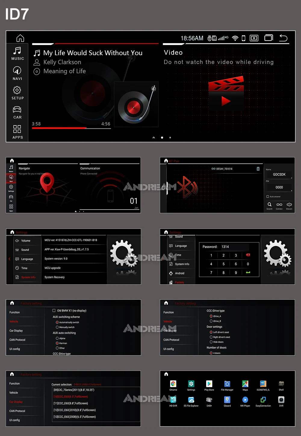 Flash Deal 10.25" Eight-Core Android 9.0 4G +64G Car multimedia DVD interface for BMW X5 E70 X6 E71 GPS Navigation Support CCC CIC 24