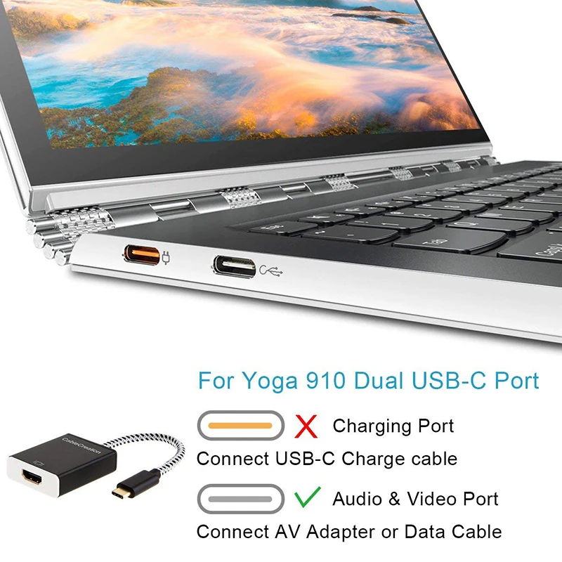 Кабель USB C к HDMI 4K адаптер, usb type C к hdmi-кабель, адаптер, совместимый с MacBook Pro