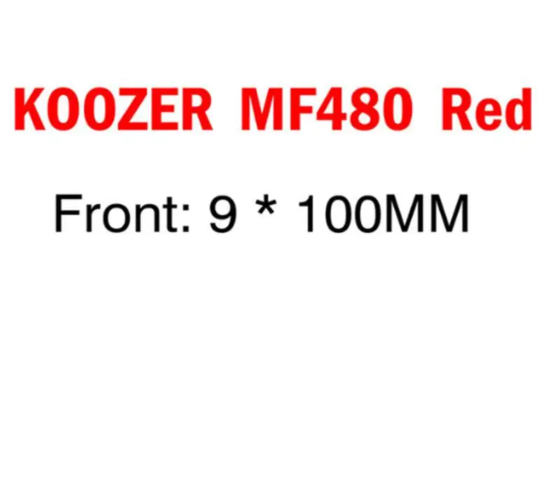 Велосипедные ступицы KOOZER MF480 передняя, Задняя Ступица набор 2/4 подшипники 24T трещотка 32 отверстия БЫСТРОРАЗЪЕМНАЯ через мост горный для 8 9 10 11S - Цвет: Red 9X100 F