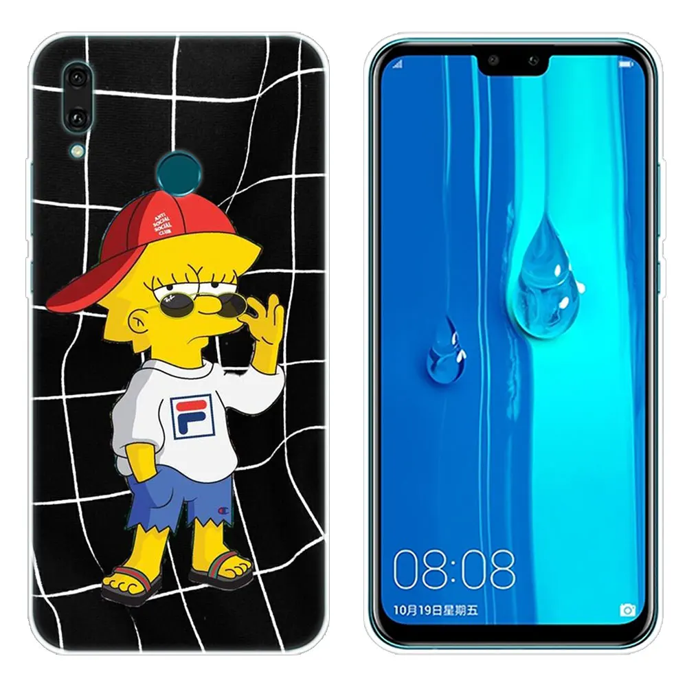 Роскошный мягкий силиконовый чехол Симпсон для huawei Коврики 30 20 Lite 10 Pro Y5 Y6 Y7 Pro Y9 Prime Y6 Pro крышка - Цвет: 008