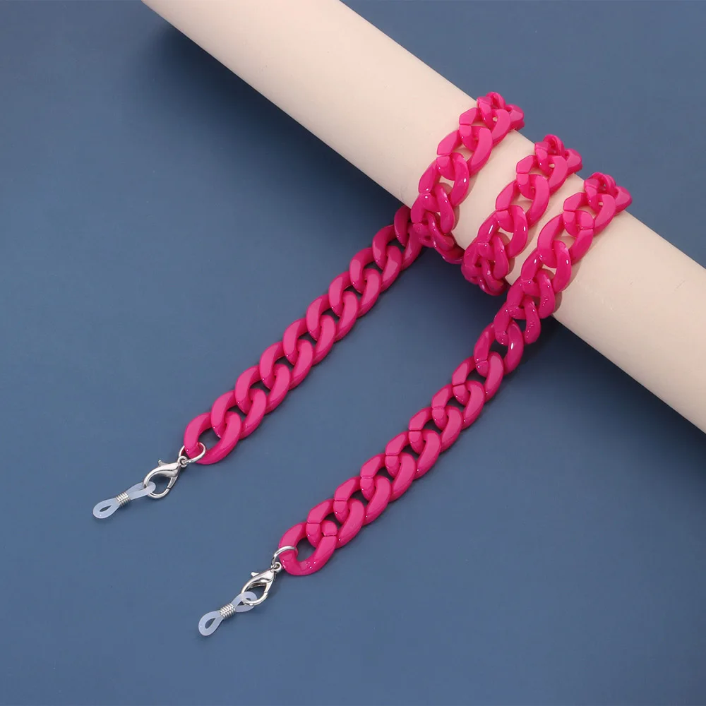 Glasses Straps Glasses Chain Glasses Retainer Acrylic Sunglasses Chain Women Reading Glasses Lanyard Hanging Neck Chain Cords Holder Gift