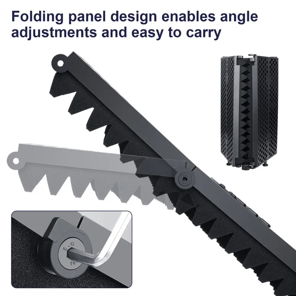 Microphone Isolation Shield 3-Panel Wind Screen