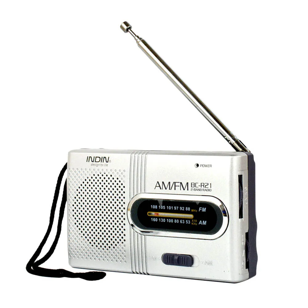 

Mini Portable AM/FM Radio Telescopic Antenna Radio Pocket World Receiver Speaker LHB99