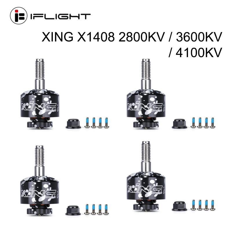 

IFlight XING X1408 1408 2800KV / 3600KV / 4100KV 2-4S NextGen Brushless motor compatible 3 inch propeller for FPV Drone part